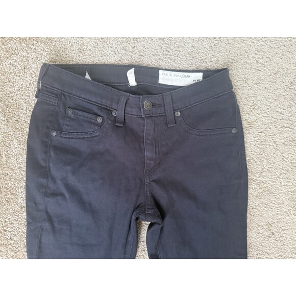 Rag & Bone Jean Legging Womens 25 Black Plush Skinny Stretch Pants - Picture 4 of 9